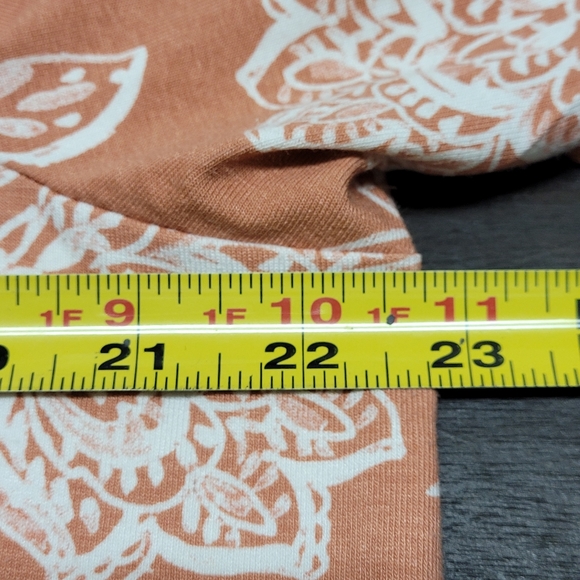 🍂Cupio 3/4 Sleeve Coral Floral Top Size XL - Picture 6 of 10
